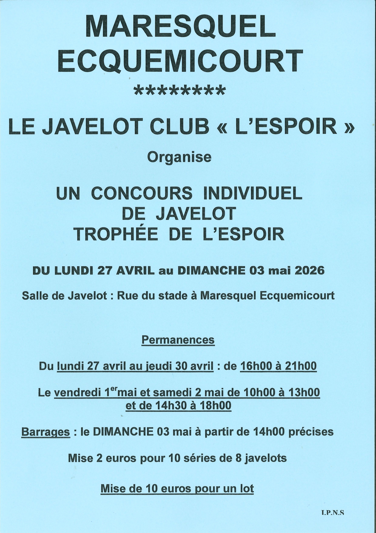  Javelot 2026